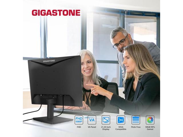 Gigastone 21.45 inch IPS LED Back Light Monitor 75Hz FHD 1920 x 1080, 1080P 178° Wide View Frameless Computer Monitor 4ms, Eye Care Technology,...