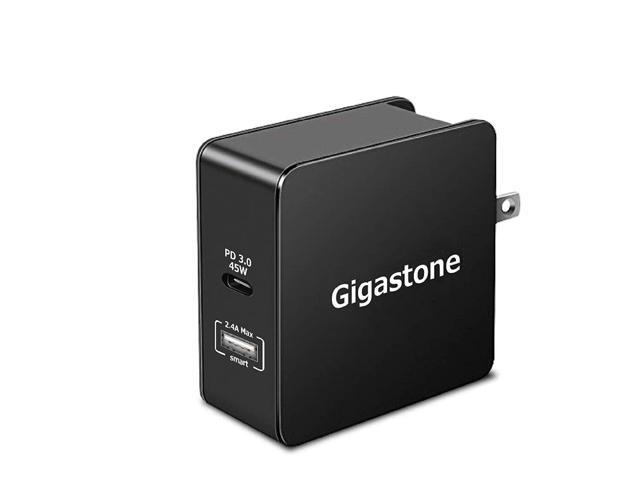 Gigastone USB-C 60W Wall Charger Power Delivery PD 3.0 45W Fast Charge, Foldable Black