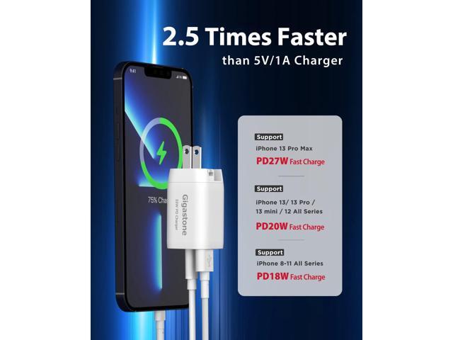 Gigastone 30W USB C Charger Power Go Dual Ports PPS 33W Power Adapter - 4 Pack