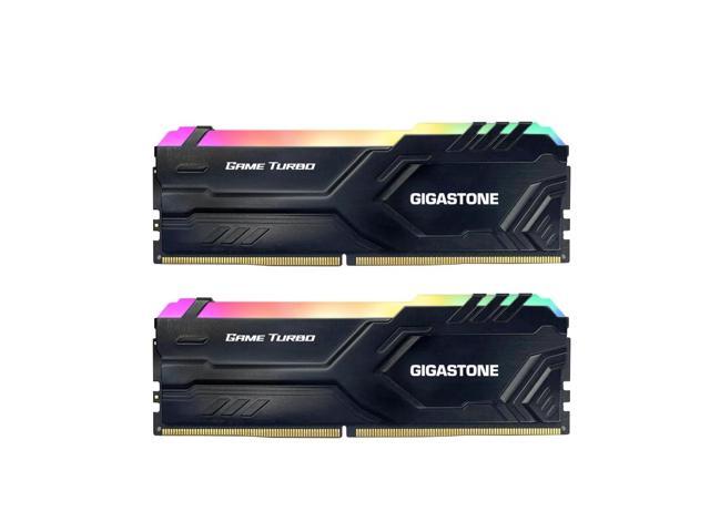 Gigastone GST Game Pro RGB 32GB (2 x 16GB) 288-Pin PC RAM DDR4 3200 (PC4 25600) Memory (Desktop Memory) Model DDR4-3200-16U-2-GST-RGB-GameTurbo-Black