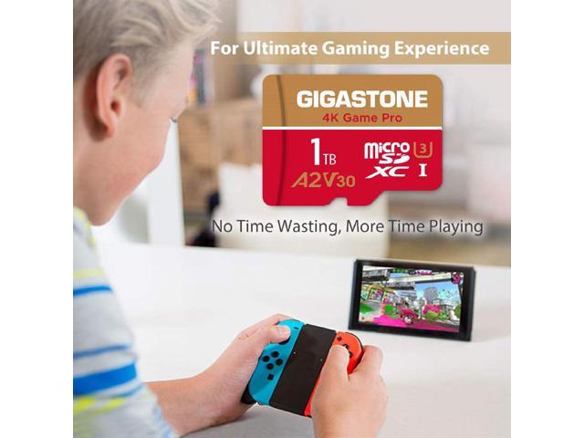 [5-Yrs Free Data Recovery] GIGASTONE 1TB Micro SD Card, 4K Game Pro, MicroSDXC Memory Card for Nintendo-Switch, GoPro, Action Camera, DJI, UHD...