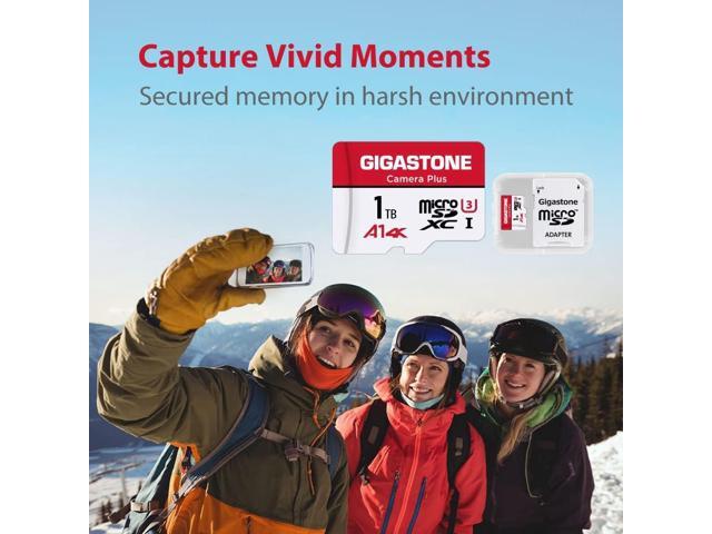 Gigastone 1TB Micro SD Card, Camera Plus, GoPro, Action Camera, Sports Camera, A1 Run App for Smartphone, Nintendo-Switch Compatible, 150MB/s, 4K...