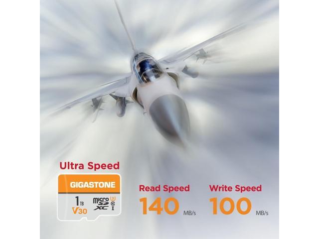 Gigastone 1TB Micro SD Card, 4K Video Pro, GoPro, Surveillance, Security Camera, Action Camera, Drone, 140MB/s MicoSDXC Memory Card UHS-I V30 Class 10