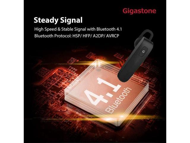 Gigastone D1 Bluetooth Earpiece, Wireless Handsfree Headset with Microphone, 6-8 Hrs Driving Single Ear Bluetooth Headset, Noise Canceling Mic,...