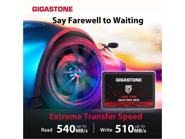 Gigastone 256GB 2.5' Internal SSD, 3D NAND Solid State Drive, SATA III 6Gb/s 2.5 inch 7mm (0.28"), Read up to 550MB/s