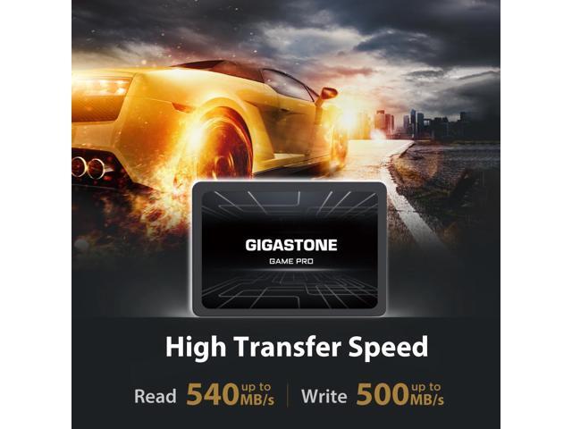Gigastone Game Pro 2-Pack 512GB SSD SATA III 6Gb/s. 3D NAND 2.5' Internal Solid State Drive, Read up to 540MB/s. Compatible with PS4, PC, Desktop...