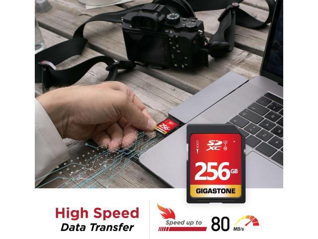 GIGASTONE 256GB SD Card UHS-I U1 Class 10 SDXC Memory Card High Speed Full HD Video Canon Nikon Sony Pentax Kodak Olympus Panasonic Digital Camera,...