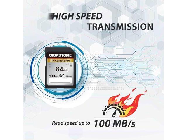 GIGASTONE 64GB 2-Pack SD Card V30 SDXC Memory Card High Speed 4K Ultra HD UHD Video Compatible with Canon Nikon Sony Pentax Kodak Olympus Panasonic...