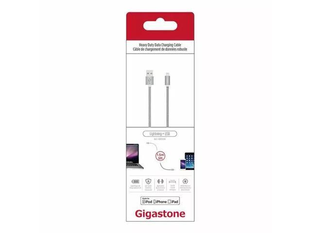 GIGASTONE Lightning charging braided Cable 1.5 meter [MFI Certified]