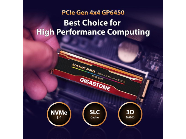 GIGASTONE M.2 SSD 500GB PCIe 4.0 NVMe SSD Internal Gaming Solid State Hard Drive Upgrade PC Laptop PS5 Storage Turbo Speed Response for Gamers 3D...