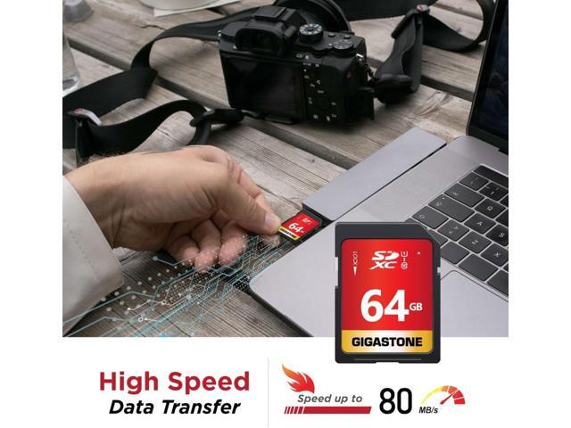 GIGASTONE 64GB SD Card UHS-I U1 Class 10 SDXC Memory Card High Speed Full HD Video Canon Nikon Sony Pentax Kodak Olympus Panasonic Digital Camera