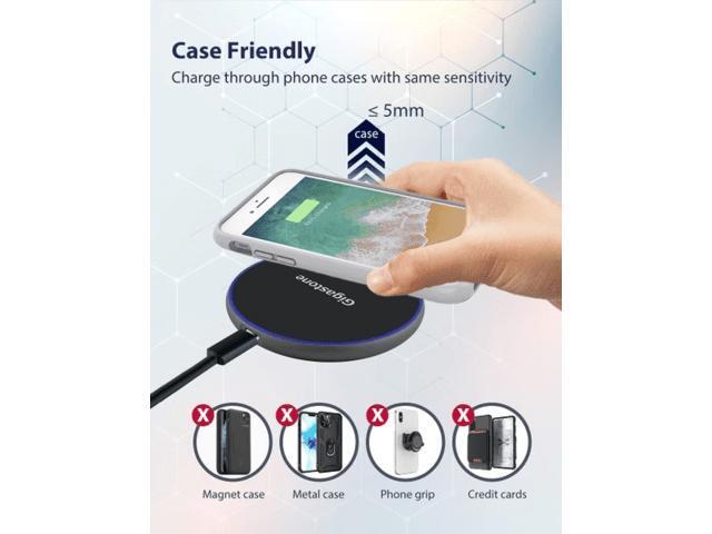 Gigastone Wireless Charger, Qi-Compatible 15W Wireless Charging Pad, Compatible iPhone 15/ 14/ 13 /12 Series, Samsung Galaxy S23/Note 10, AirPods...