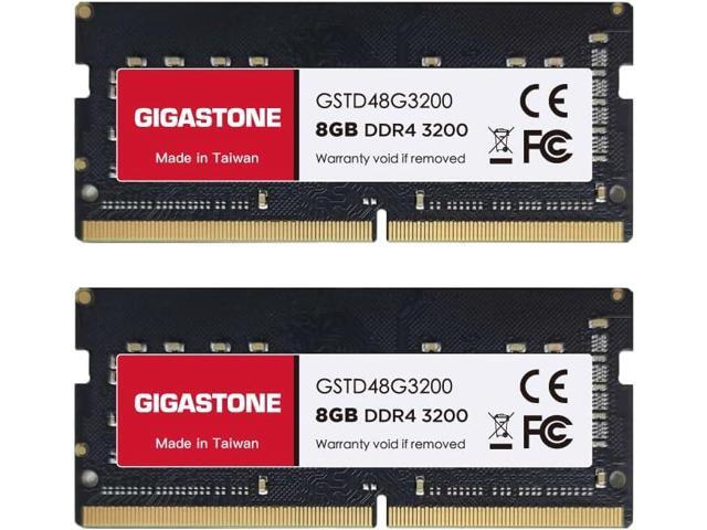 DDR4 RAM GIGASTONE 16GB Kit (2x8GB) DDR4 3200MHz (2933MHz or 2666MHz) PC4-25600 (PC4-23400/21300) CL22 1.2V SODIMM 260 Pin Unbuffered Non ECC High.
