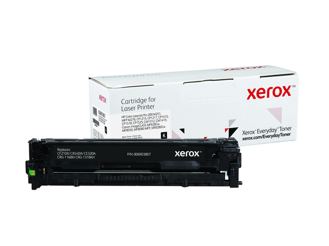 Xerox 006R03807 Compatible Toner Cartridge Replaces HP CF210X/ CB540A/ CE320A Black Toner Standard Yield; Canon CRG-131 Black