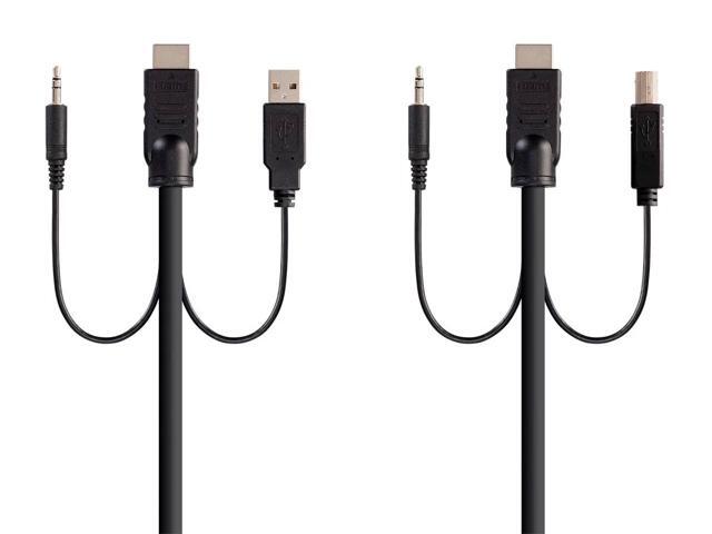 Monoprice HDMI USB 3.5mm Audio Combo Cable - 10 Feet 4K@60Hz HDR for KVM Switches - Switch Series - image 2