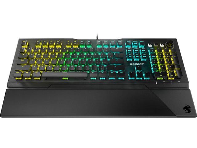 ROCCAT Vulcan Pro Linear Optical PC Gaming Keyboard, Titan Switch Full Size with Per Key AIMO RGB Lighting, Anodized Aluminum Top Plate and.