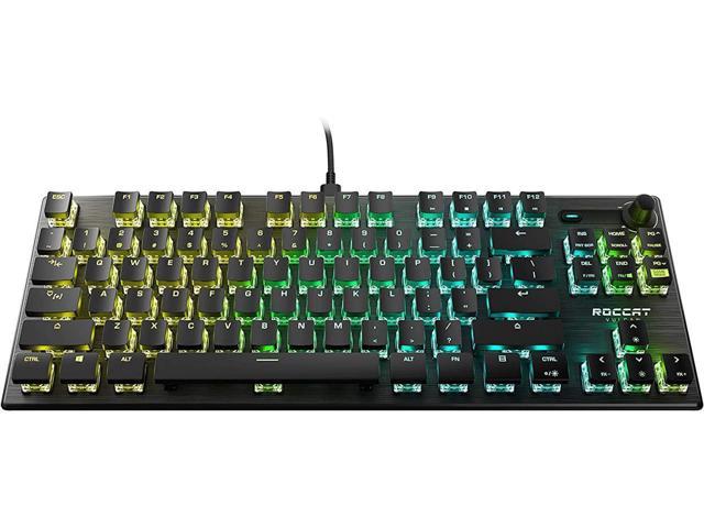 ROCCAT Vulcan TKL Pro Tenkeyless Linear Optical Titan Switch PC Gaming Keyboard with Per-key AIMO RGB Lighting, Anodized Aluminum Top Plate, and.