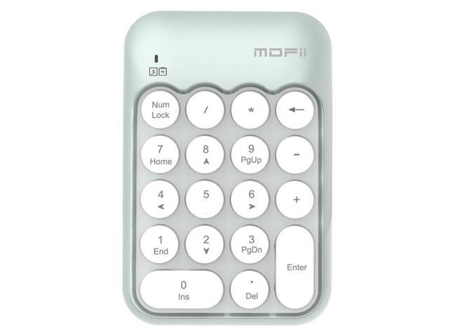 Wireless Office Digital Keyboard 2.4g Mini Cash Register Keypad Financial Accounting Cashier Round Key Keyboard for Laptops-Green