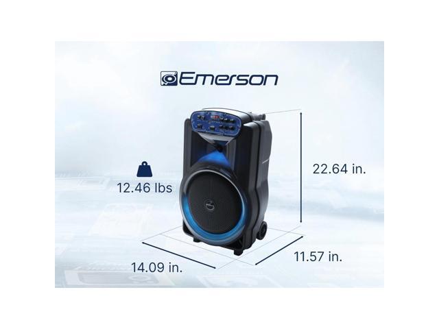 Emerson Portable Bluetooth 12' Party Speaker with Flame Lighting
