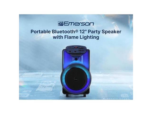 Emerson Portable Bluetooth 12' Party Speaker with Flame Lighting
