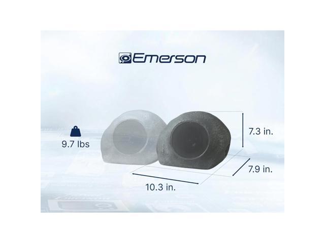 Emerson 1-Pair Mini Pebbles Duo Bluetooth Speakers with TWS