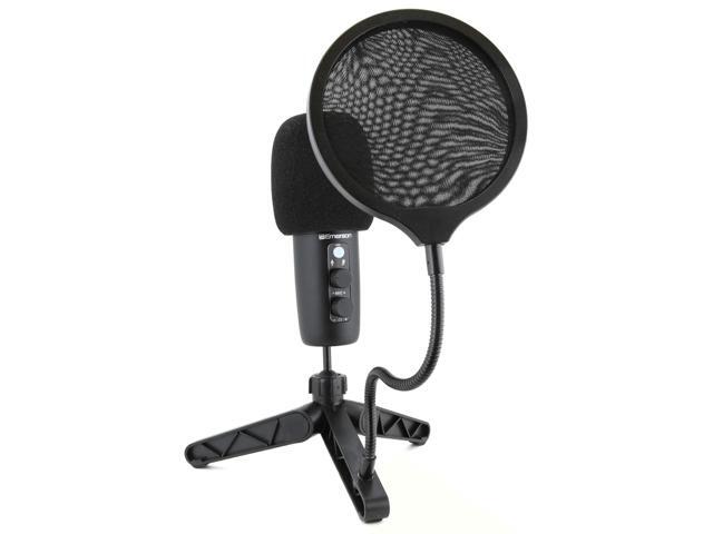 Emerson USB Gaming and Streaming Condenser Microphone with LED Lighting