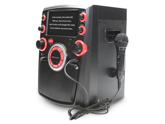Emerson Portable Bluetooth Karaoke System with 7' LCD Display and Mic Input
