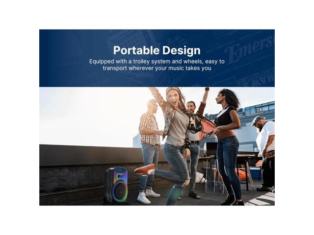 Emerson Portable Bluetooth 15' Party Speaker with Flame Lighting