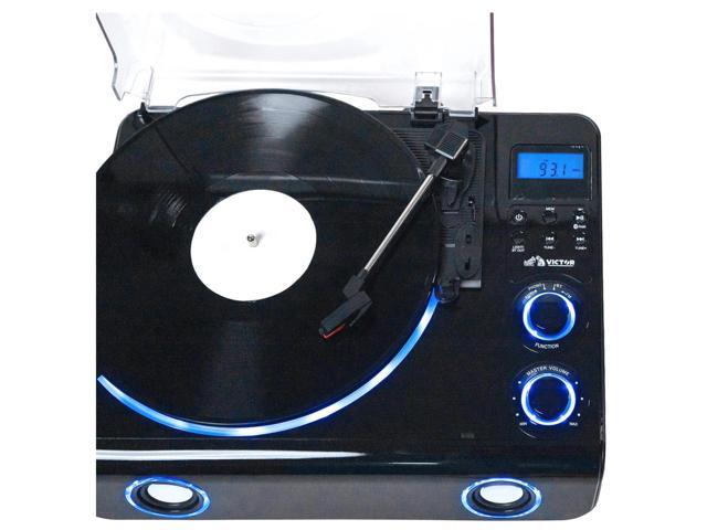 Victor Beacon Hybrid 5-in-1 Turntable System with Bluetooth & FM Radio
