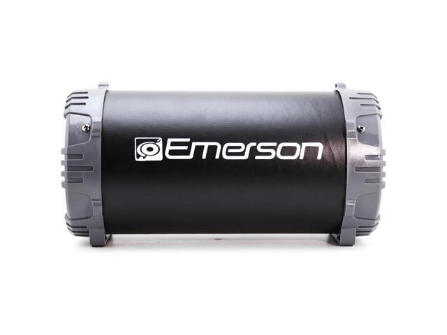 Emerson Portable Bluetooth Speaker with LED Lighting and Carrying Strap Grey