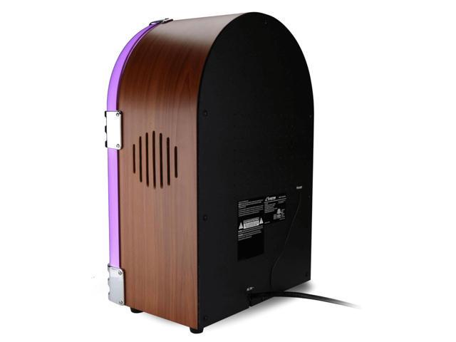 Victor Broadway II Desktop CD Player Jukebox with Multi-Color LED Lighting and FM Radio in Mahogany