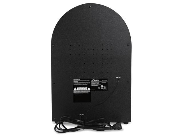 Victor Broadway II Desktop CD Player Jukebox with Multi-Color LED Lighting and FM Radio in Mahogany