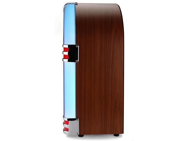 Victor Wilshire Bluetooth Jukebox with Multicolor LED Lighting and FM Radio Brown
