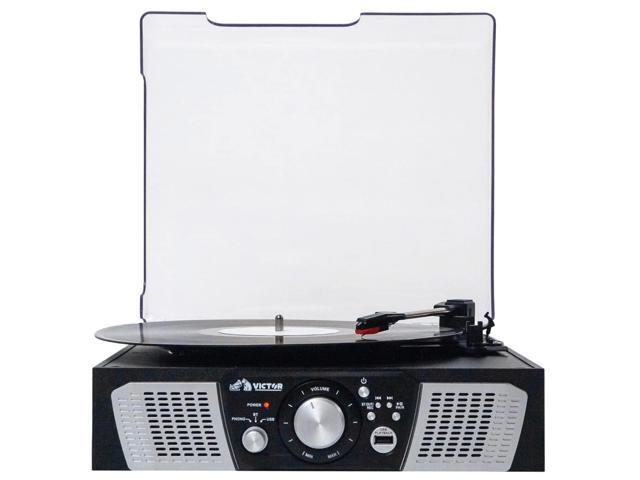 Victor Lakeshore 5-in-1 Hybrid Bluetooth Turntable System w USB and RCA Output