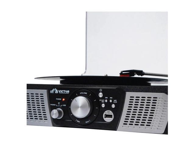 Victor Lakeshore 5-in-1 Hybrid Bluetooth Turntable System w USB and RCA Output