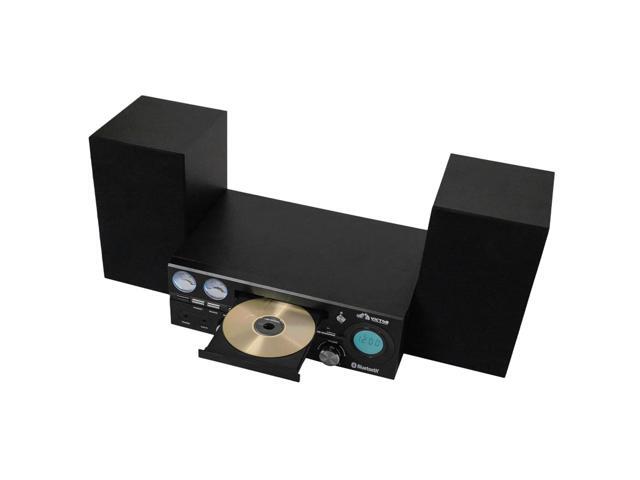 Victor Milwaukee 50W Desktop CD Stereo System w Bluetooth, CD Player & FM Radio Black