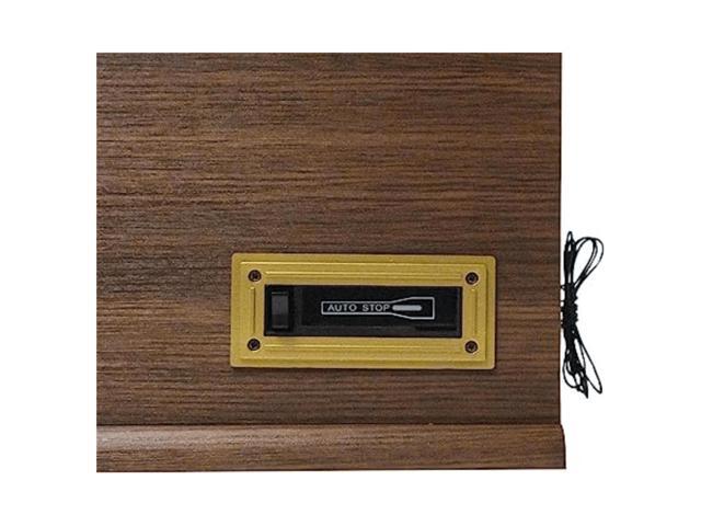 Victor State 7-in-1 Wood Music Center with 3-Speed Turntable and Dual Bluetooth Brown