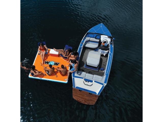 WOW Watersports 8'x8'x6' Drop Stitch Vacation Station Dock with Deckpad