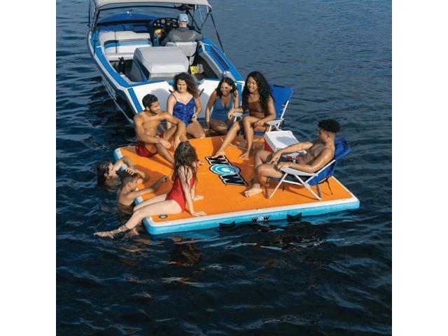 WOW Watersports 8'x8'x6' Drop Stitch Vacation Station Dock with Deckpad