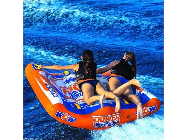 WOW Watersports Power Steer 2 Person 2P Steerable Deck Tube Towable