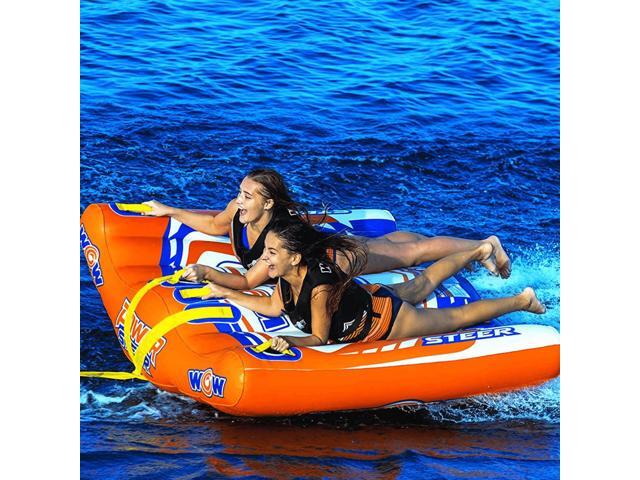WOW Watersports Power Steer 2 Person 2P Steerable Deck Tube Towable