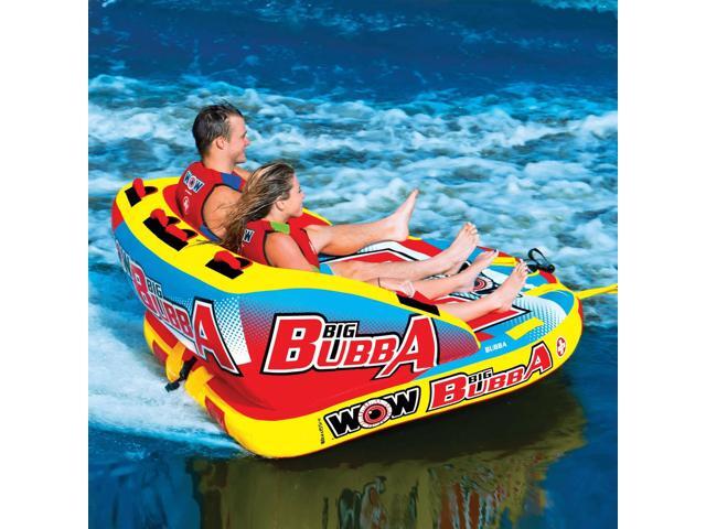 WOW Watersports Big Bubba Hi Vis 2 Person Towable Water Tube For Pool and Lake