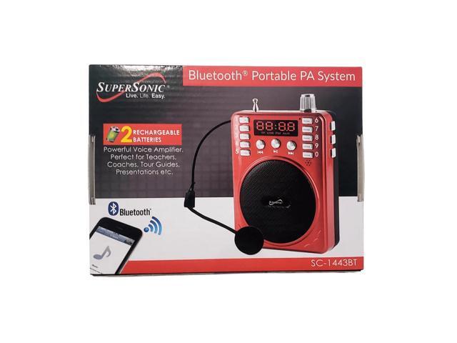 Supersonic Bluetooth Portable PA System Red