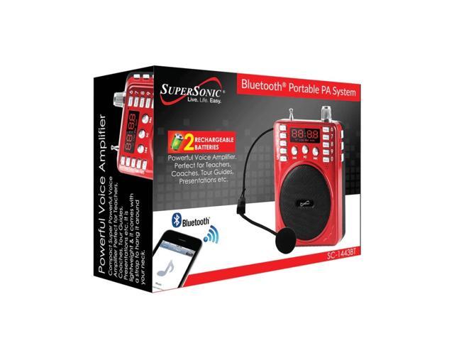 Supersonic Bluetooth Portable PA System Red