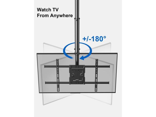 ErgoAV - 43″-75″ Ceiling Mounts for TVs - Black - image 6
