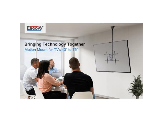 ErgoAV - 43″-75″ Ceiling Mounts for TVs - Black - image 8