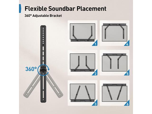 ErgoAV Universal Soundbar Mount Supports up to 15lbs