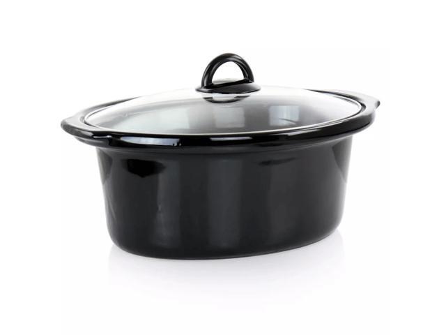 Better Chef 6-Quart Oval Stainless Steel Slow Cooker with Removable Stoneware Crock
