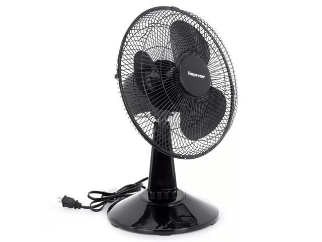 Impress 12-Inch 3-Speed Oscillating Desk and Table Fan