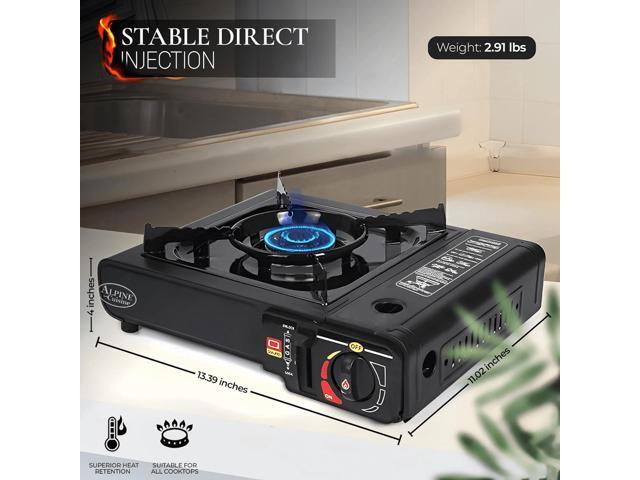 Alpine Cuisine Lightweight Portable Gas Stove for Outdoor and Indoor Cooking